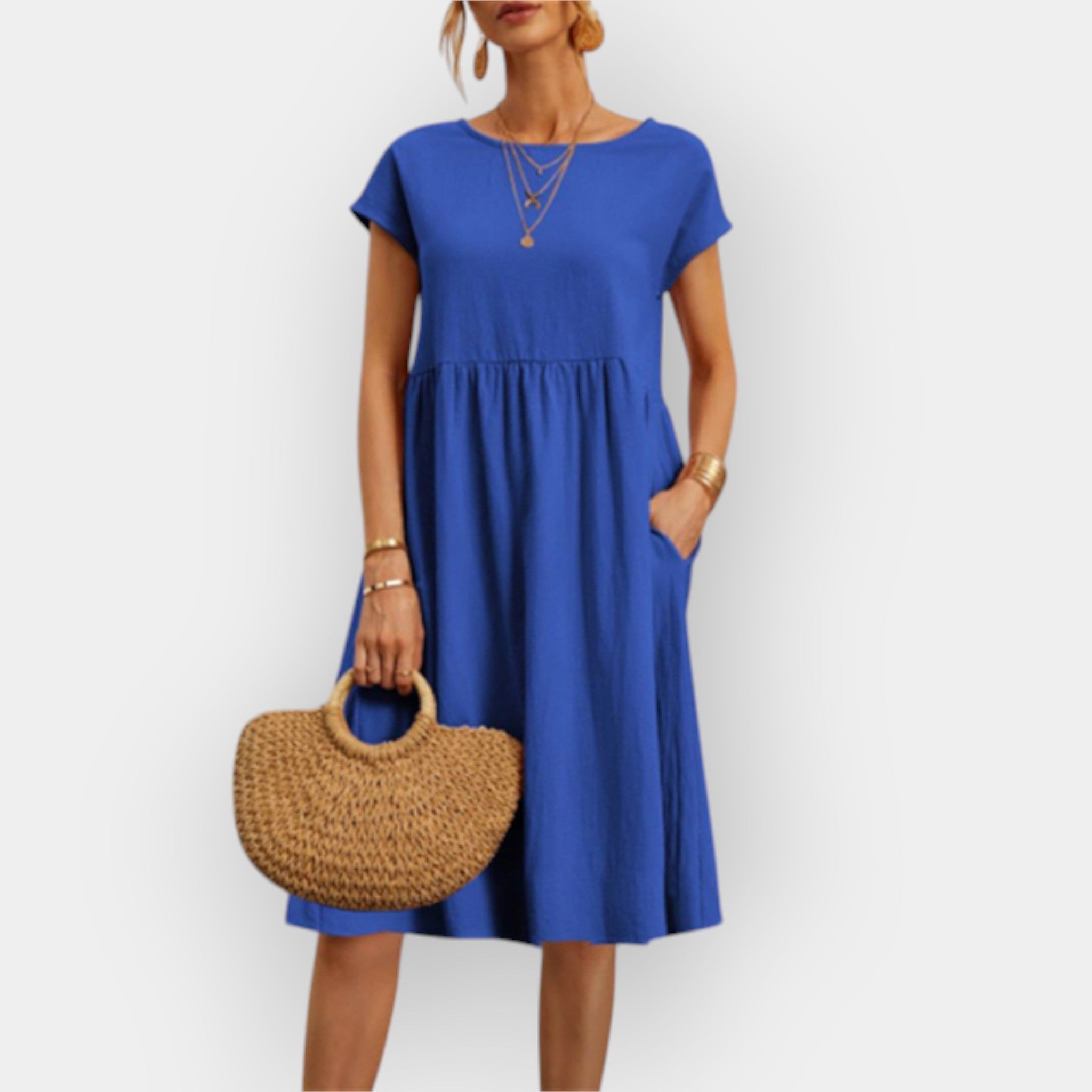 Midi Dress with Clean Lines