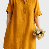 Relaxed Linen Shirt Dress