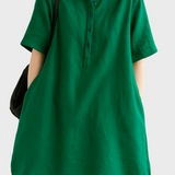 Relaxed Linen Shirt Dress