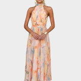 Midi Dress with Flowers and Romantic Feel